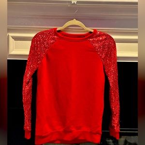 Girls Red Sequin Top Size 14/16